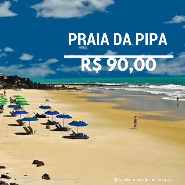 Praia da Pipa a partir de R$ 90,00 para apartamento DBL